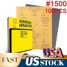 100x Sandpaper Sand Paper Sanding Sheet Grit 1500 Wet Dry Wood Car Metal Factory