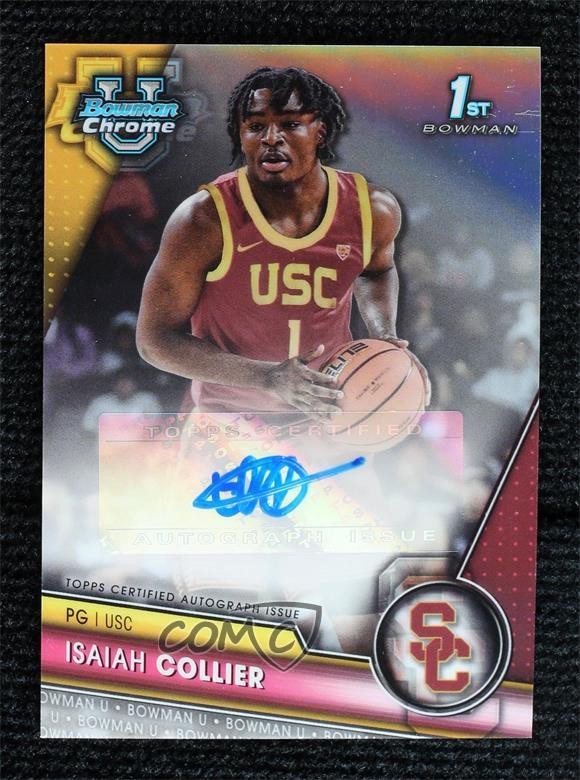 2023 Bowman U Chrome Prospect Refractor /250 Isaiah Collier #BCPA-IC Auto 0j81