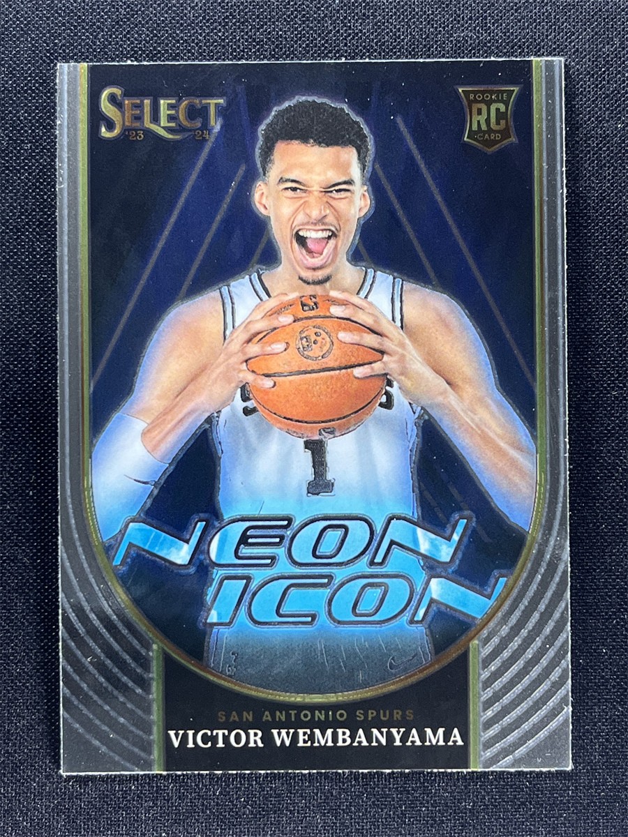2023-24 Panini Select Basketball Victor Wembanyama #13 Neon Icon RC Rookie Spurs