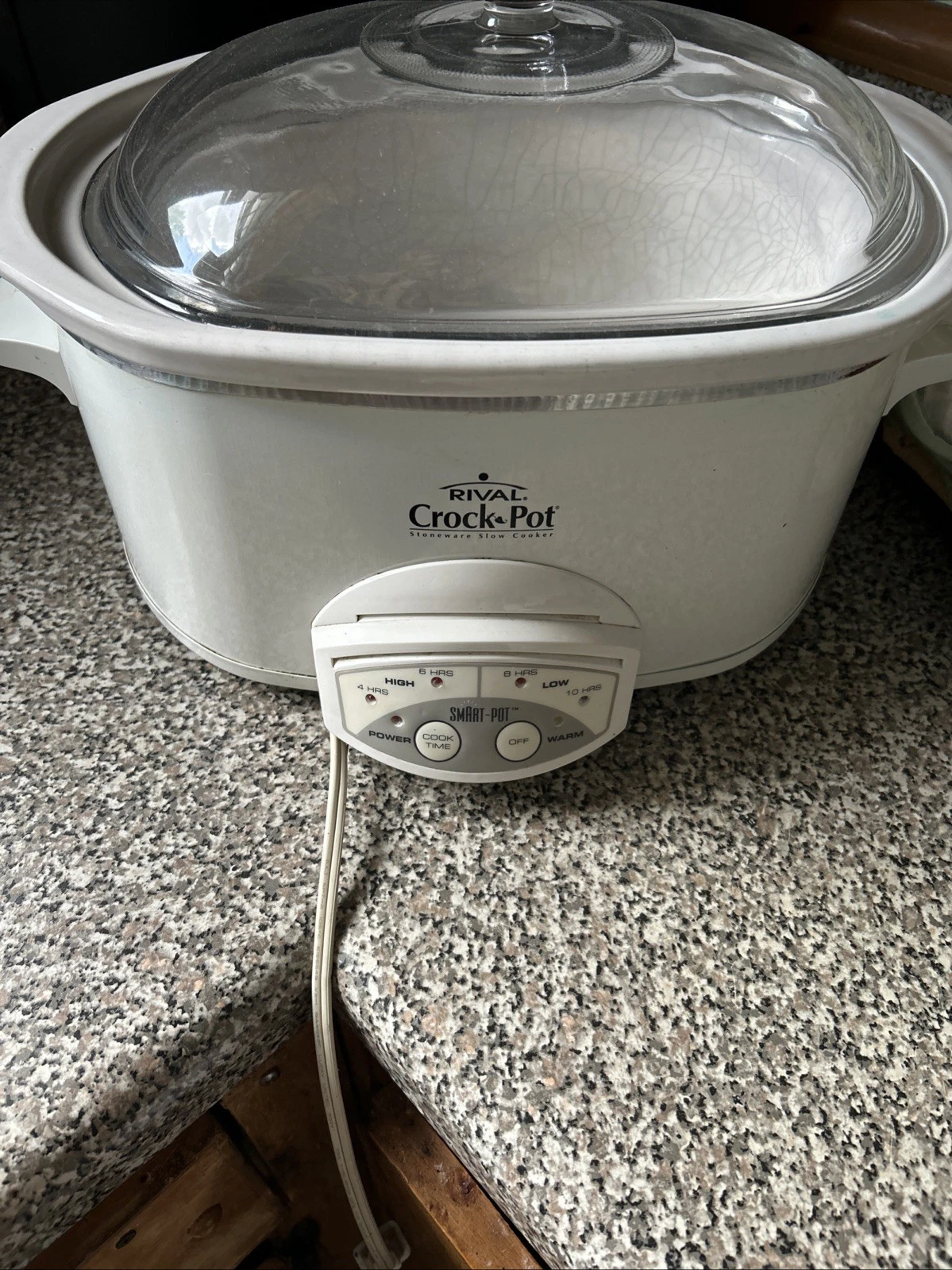 Rival Crock Pot Slow Cooker Removable Stoneware Crock 5 Qt White Model 38501