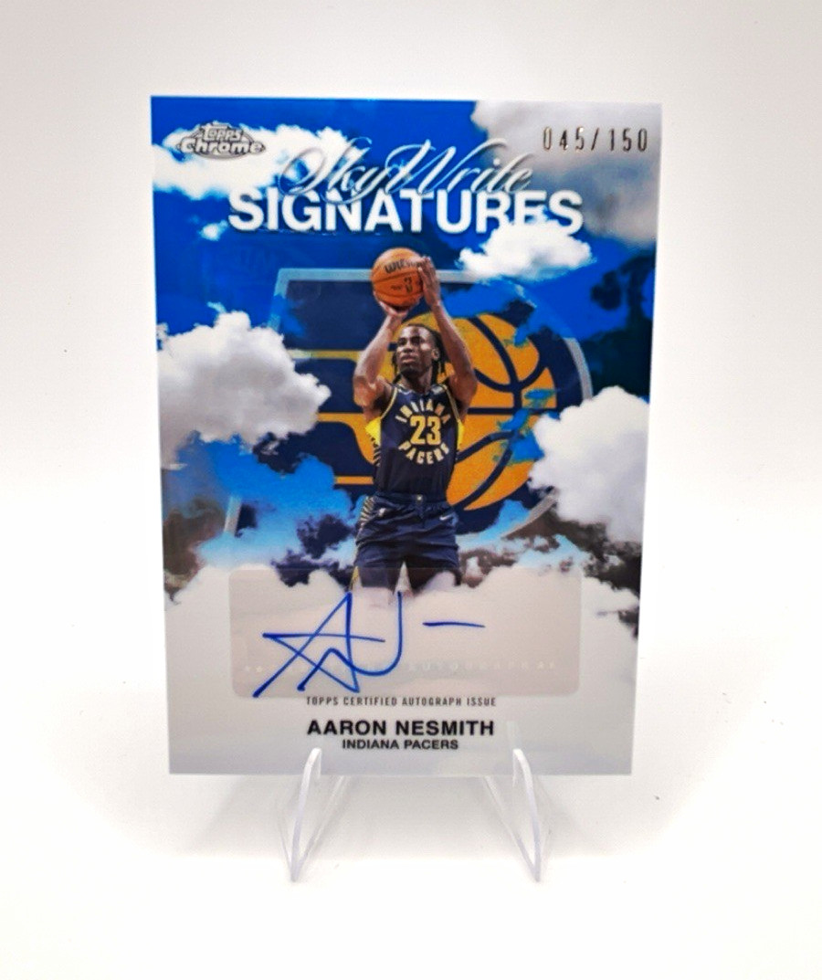 Topps Chrome 2025-26 Aaron Nesmith Sky-Write Auto Blue /150 #SWS-AN