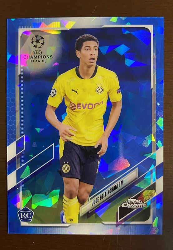 Topps 2020-21 Chrome UEFA Champions League Sapphire Jude Bellingham RC #68