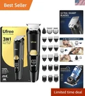 Men's 3-in-1 Electric Razor Kit - Beard, Body & Nose Trimmer with Travel Pouch