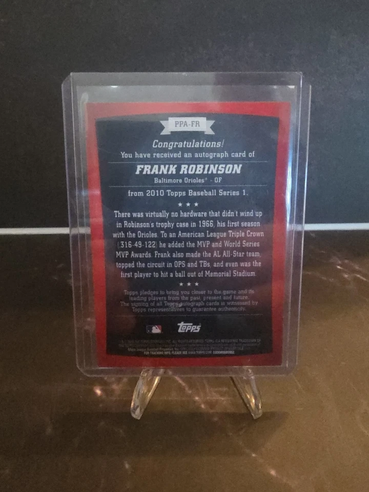 2010 Topps Baseball Series 1 Peak Performance Frank Robinson #PPA-FR - Image 2 of 2