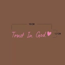 Pink Trust In God Car Side Rear View Mirror Auto Decal Truck Window Sticker