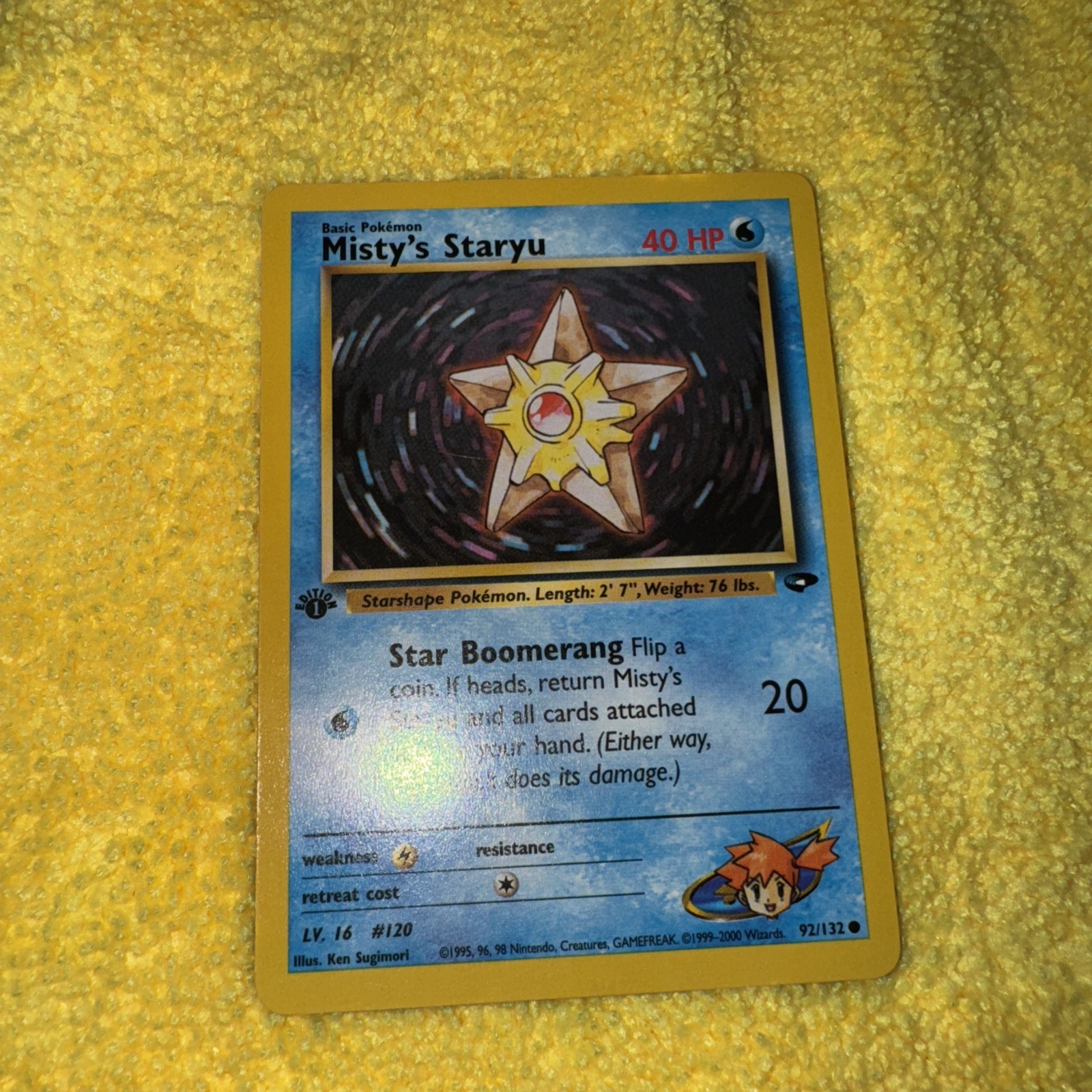Misty’s Staryu 92/132 - Gym Challenge - 1st Edition - Near Mint +