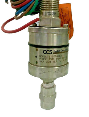 CCS Modell 611GZE4283 Druckschalter INCR ADJ 12,1 bis 30 psi