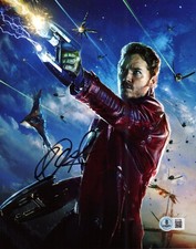 Chris Pratt Signed 8x10 Photo Starlord Guardians of the Galaxy Autograph Beckett