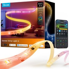 Govee LED Strip Lights 2, 9.8ft, RGBWWIC, 1000K to 10000K White Light, WiFi