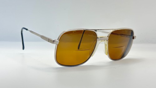 Vintage Luxottica Ricardo Gunmetal Pilot Metal Sunglasses FRAMES ONLY Italy