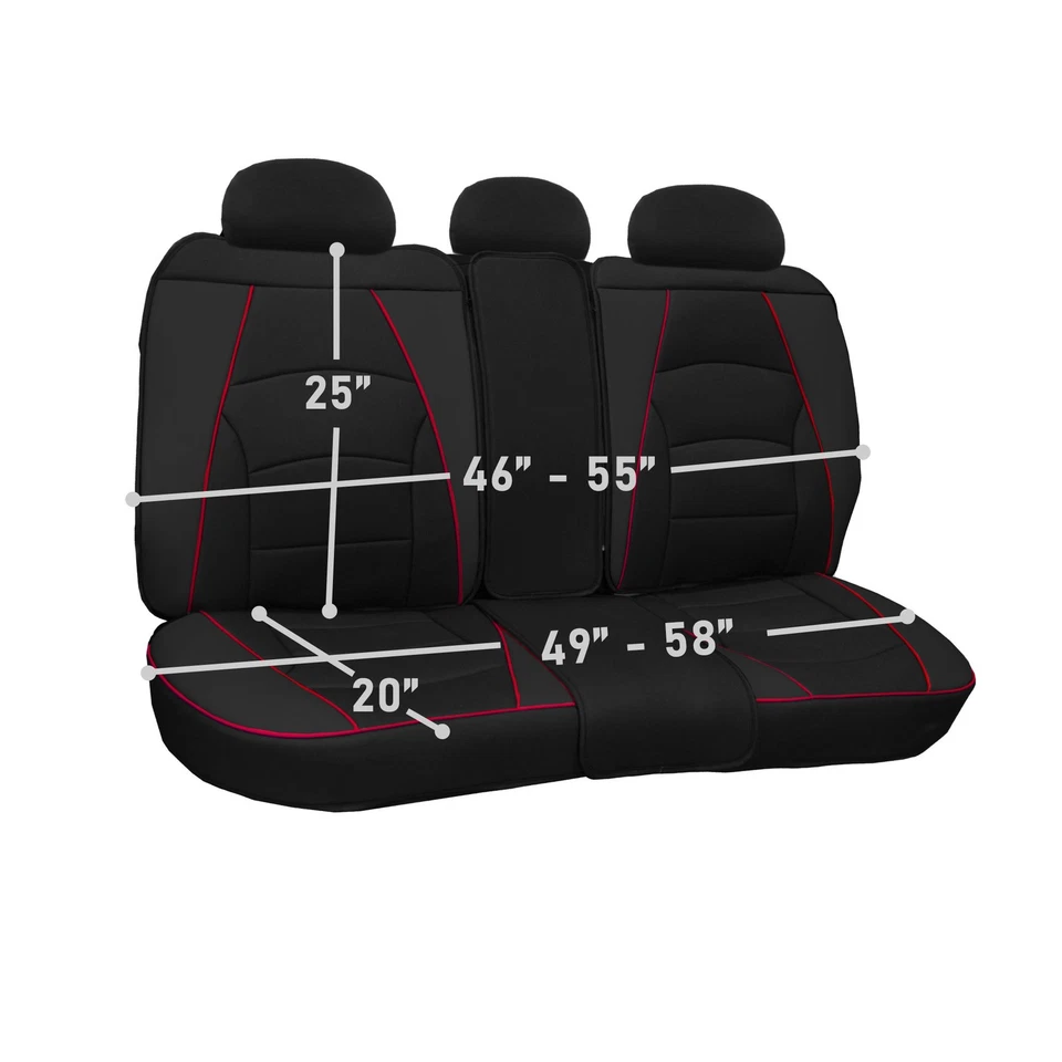 FH Group Fundas de Asiento de Cuero PU Ajuste Universal para Coche Camión SUV Furgoneta - Juego Completo Foto 3 de 3