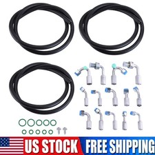New Ac Air Conditioning Ext Length Hoses Fittings O-rings Kit Universal Set
