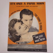 Movie Sheet Music "It's Only a Paper Moon" in "Too Young to Know" &copy; 1933 - #SM3