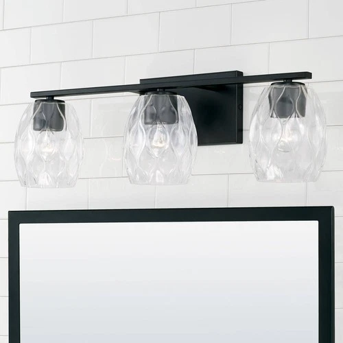 Capital Lucas 24" Wide Matte Black 3-Light Bath Light - Picture 5 of 5
