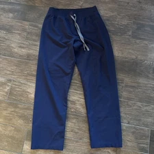 FIGS Women’s Scrub Pants Large Navy Blue Straight Leg Elastic Waist