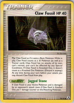 Claw Fossil Power Keepers 84/108 Normal LP/NM