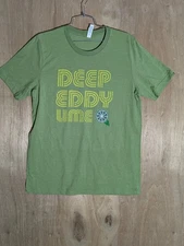 canvas shirt mens size L crew neck short sleeve deep eddy lime greem