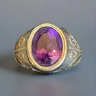 Silver .925 Vintage Antique Purple Amethyst Ring Size 8