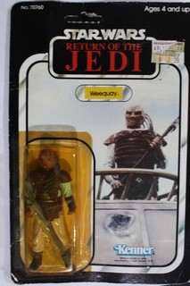 Star Wars Vintage Kenner MOC Weequay on unpunched 77 back card ROTJ