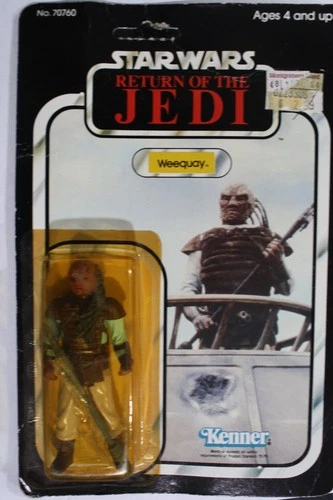 Star Wars Vintage Kenner MOC Weequay on unpunched 77 back card ROTJ