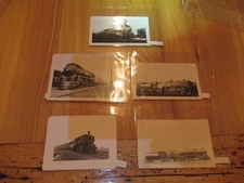 Lot of 5 Vintage Steam Locomotive Photos – CNR, NH, NC&StL, MoPac 1930s-40s