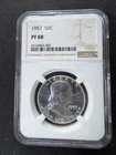 1957 Franklin Half Dollar NGC PF68 Proof - Stunning Silver Gem - White Luster