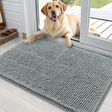 OLANLY Dog Door Mat for Muddy Paws 36X24, Absorbs Moisture and Dirt, Absorbent N