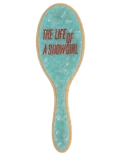 New - Taylor Swift The Life Of A Showgirl Hair Brush Mint Green Pearlescent