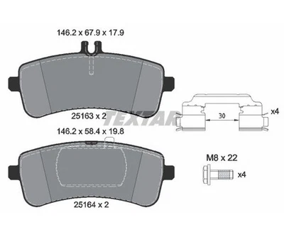 TEXTAR Bremsbeläge Q+ HINTEN für MERCEDES AMG GT C63 S S63 SL63 65 X290 W205 W22 - Bild 1 von 2
