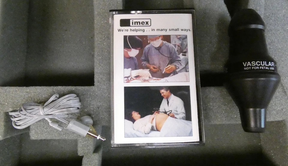 Доплеровский зонд и наушники-вкладыши Imex Pocket Dop II 5,0 МГц чехол, кассета и брошюра - Изображение 2 из 4