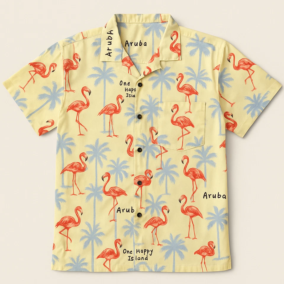 Mens Hawaiian Shirt Floral Palm Tree Printed Short Sleeve Summer Beach T-Shirt - Image 2 of 4