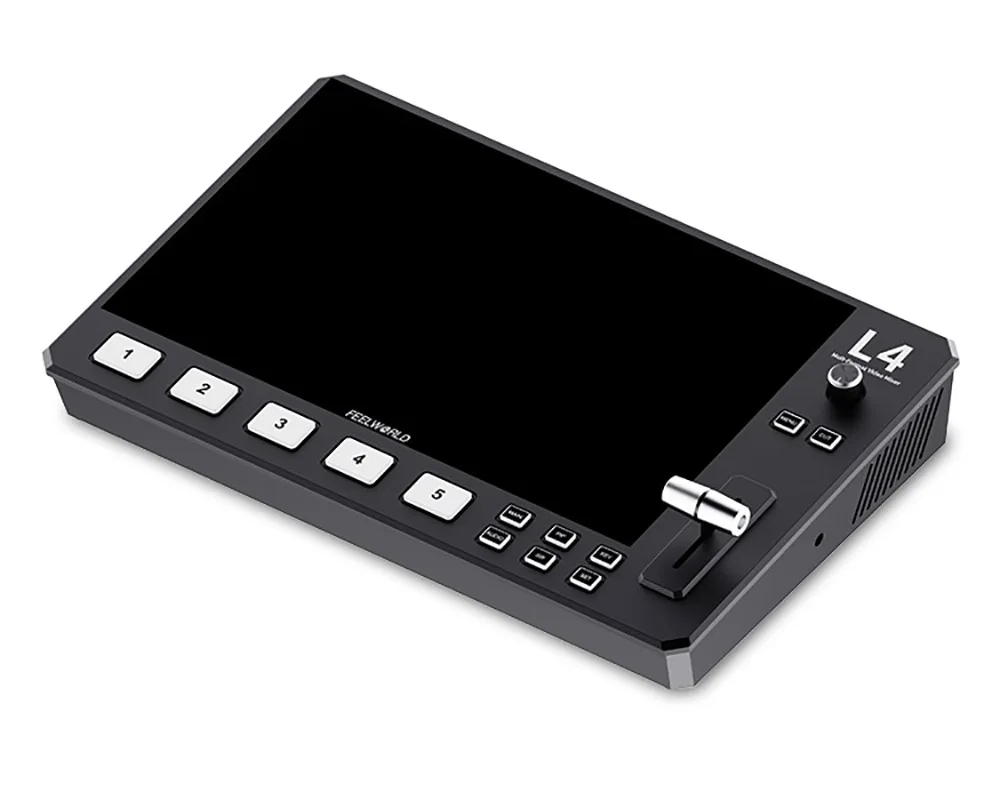 FEELWORLD L4 5-CH Multi Camera Video Mixer Switcher with 10.1 Inch