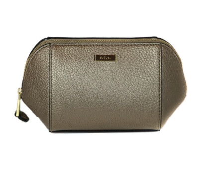 Ralph Lauren Women's Carlisle Leather Cosmetic Case Purse NWT $58