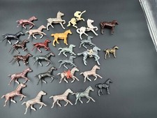 1950s Hard Plastic Swirl Marbled Toy Horse Huge Lot PVC Vintage 1960s 1970s Marx