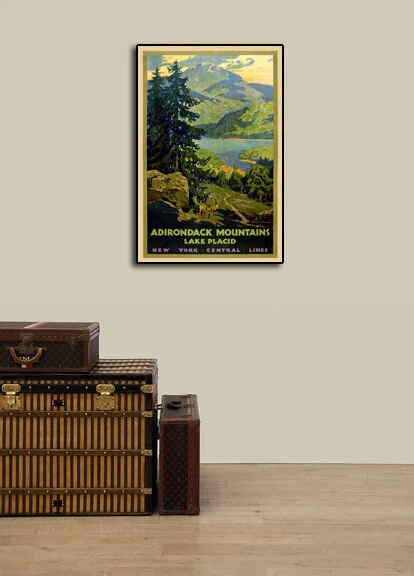 Adirondack New York Central Lines 1920s Classic Vintage Travel Poster - 16x24 - Image 3 of 3