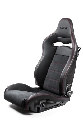 SPARCO 00974ZGLNRRSDX SPX Special Edition Black/Red w/Gloss Carbon Shell Seat -R