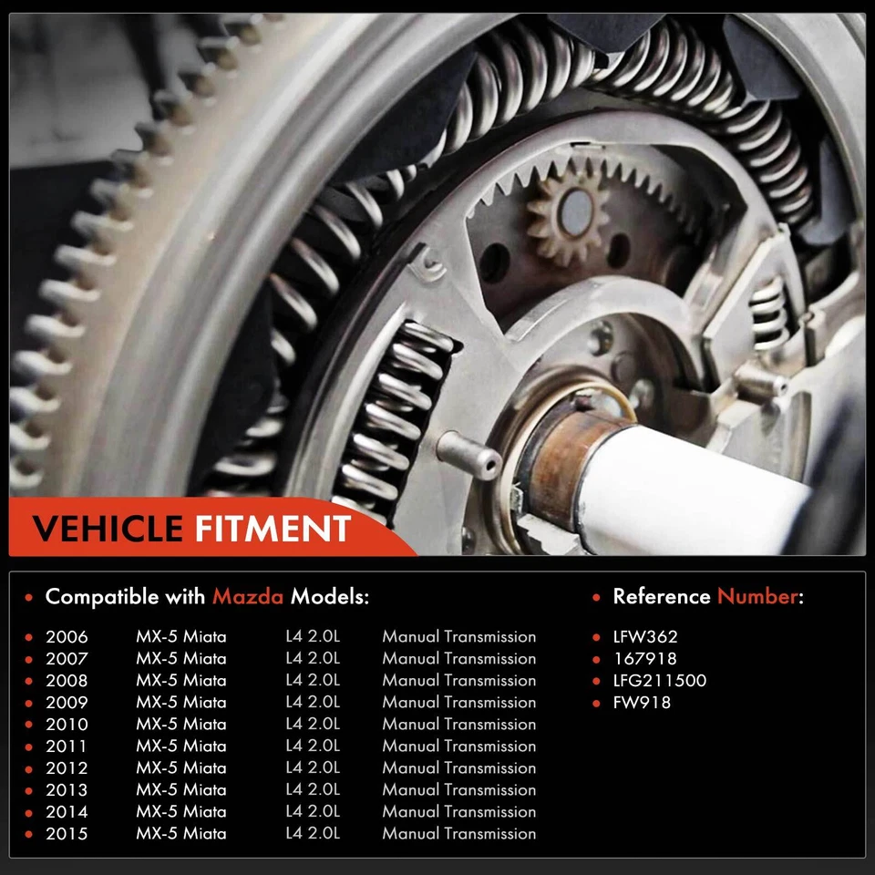 Volante de embreagem para Mazda MX-5 Miata 2006 2007 2008-2015 L4 2.0L 6 furos 112 dentes - Imagem 2 de 4