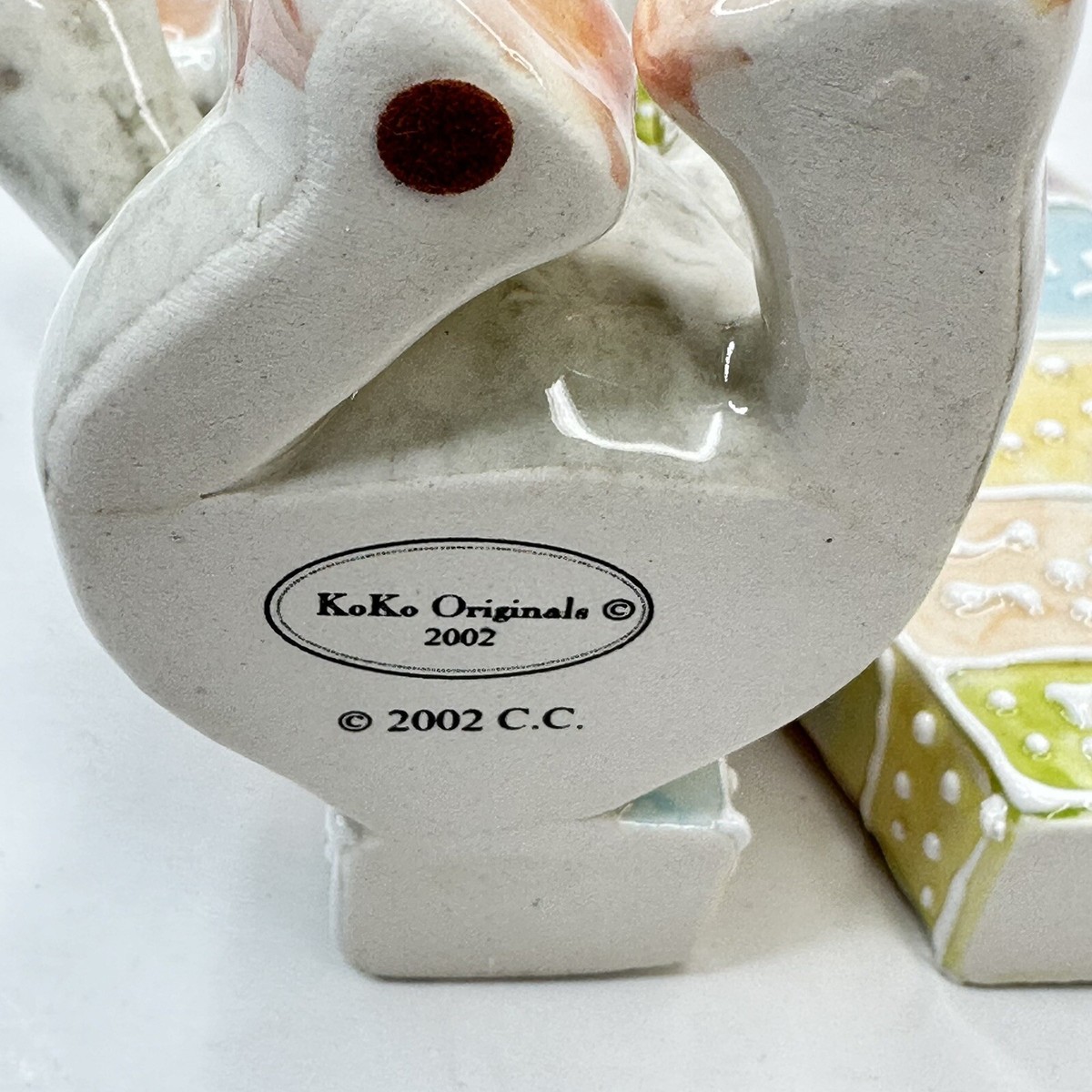 Vtg KOKO Originals “R” Rhino Alphabet Porcelain Figurine Nursery