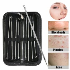 9PCS/Set Pimple Popper Blackhead Remover Dr Tool Kit Comedone Zit Extractor Best