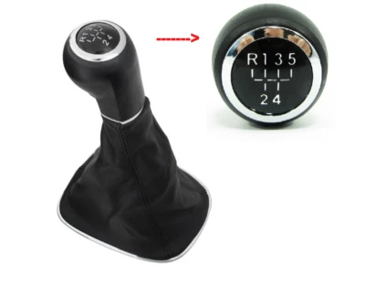 pour OPEL CORSA D 06- POMMEAU LEVIER DE VITESSE 5 VITESSES SOUFFLET CADRE CHROM