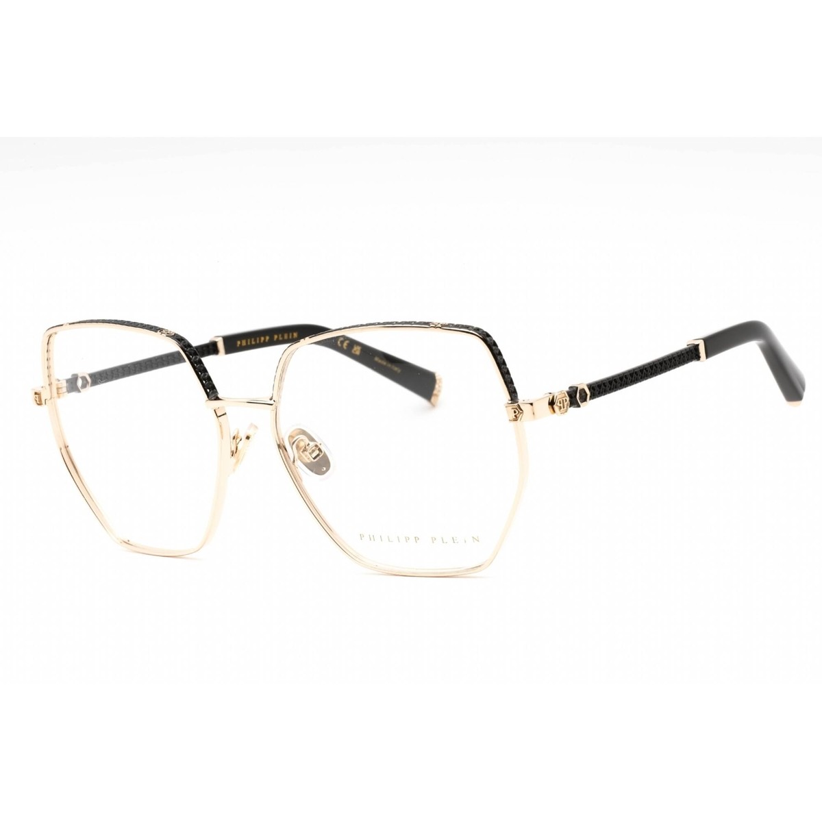 Philipp Plein Women's Eyeglasses Shiny Rose Gold Geometric