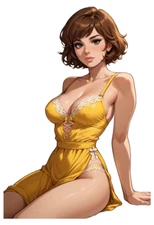 1630 April O'neil Sticker, Waterproof, Laminated, Waifu, Sexy