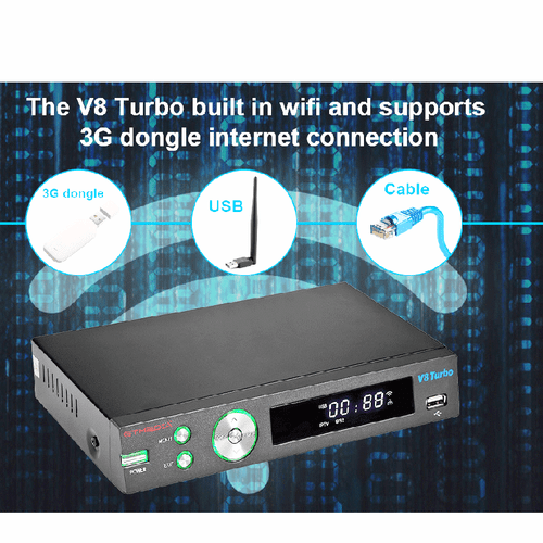 FTA DVB-S2/S2X/T2/C Digital Satellite Receiver Sat TV Box Youtube DLNA PVR 1080P - Imagen 8 de 21