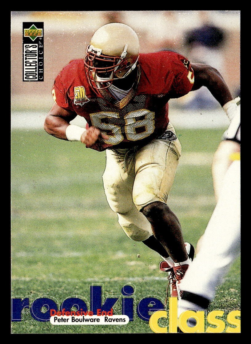 Peter Boulware 1997 Collector's Choice Rookie Card #4 Florida State Seminoles