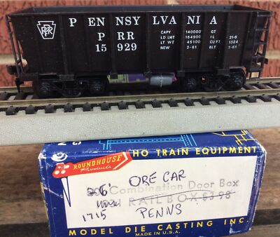 HO Roundhouse MDC Kit 1715  Pennsylvania 26' TIGHT BOTTOM Ore Car PRR 15929 RTR