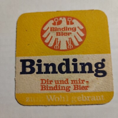 Alter Bierdeckel ca. 1980 - Binding Bier Frankfurt - Trinkspruch  