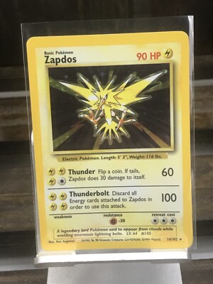 zapdos holographic pokemon card Amazon.com: Pokemon - Zapdos ex 145/165 - Pokemon 151 - Double Rare - Holo  Foil