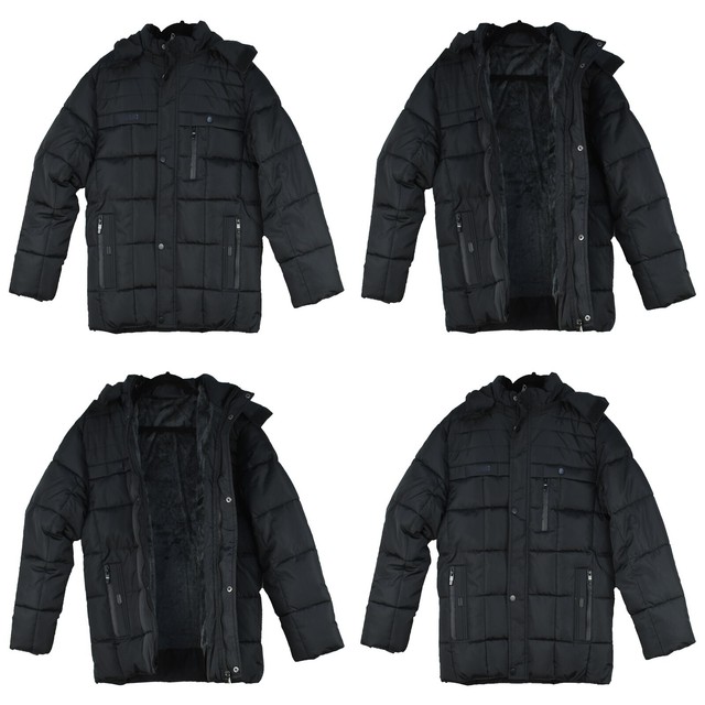 Men's Winter Coats Fleece Lining Inside with inside pockets MXXL eBay