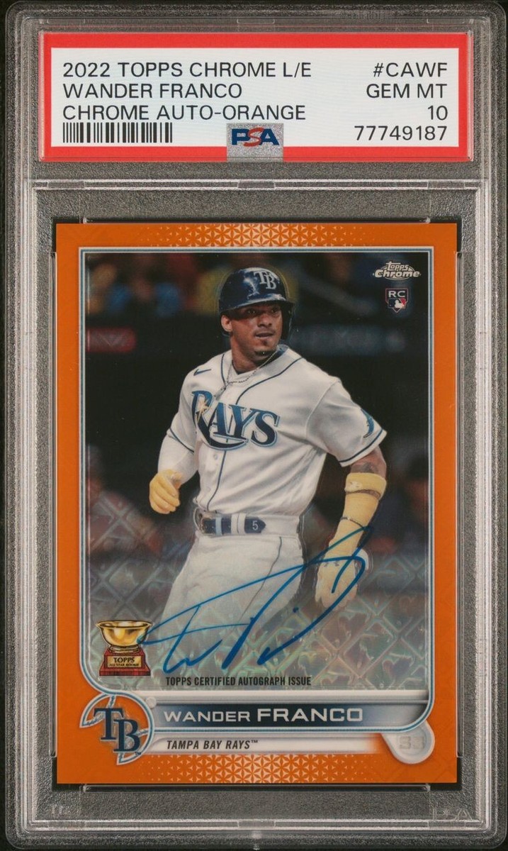 2022 Topps Chrome Logo Edition Wander Franco RC Auto Orange /25 