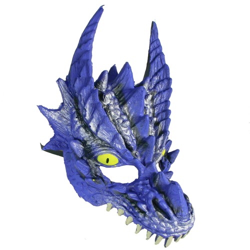 Adult Dragon Mask Halloween Fantasy Game Of Thrones Costume Accessory Red Black - Picture 3 of 7
